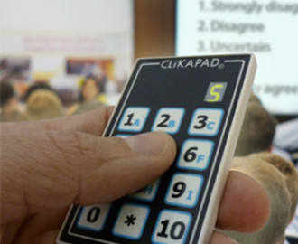 Clikapad voting system in use